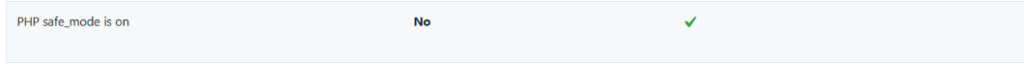 PHP safe_mode is On