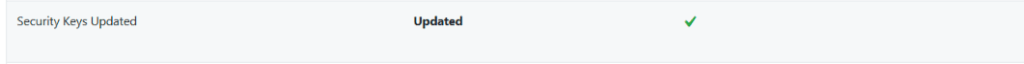 Security Keys Updated