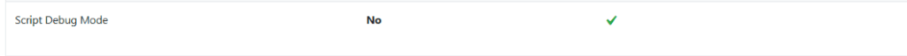 Script Debug Mode