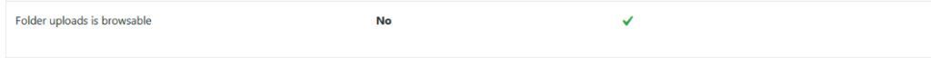 Folder uploads is browsable