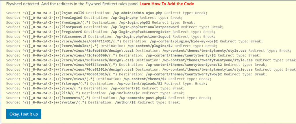 WP Ghost Rules notification