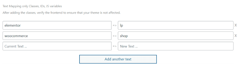 Hide Plugin Class Names