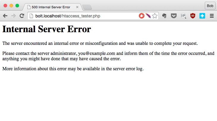 Test if .htaccess is working