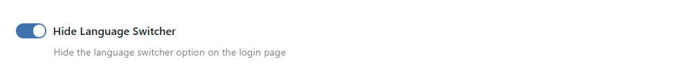 Hide Language Switcher