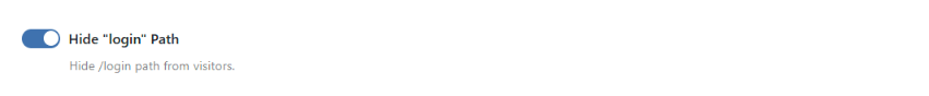 Hide Login Path
