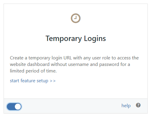 Activate Temporary Logins