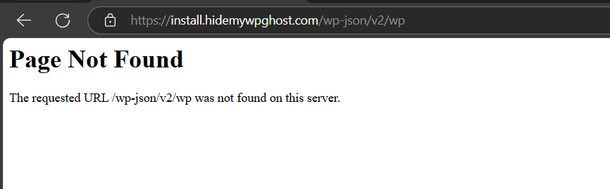Show 404 error on wp json path