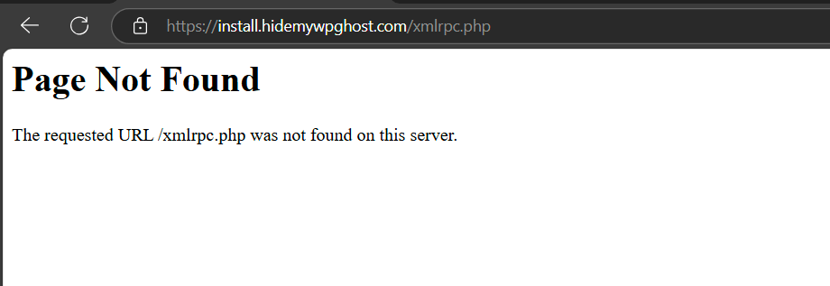 404 error on xml rpc path