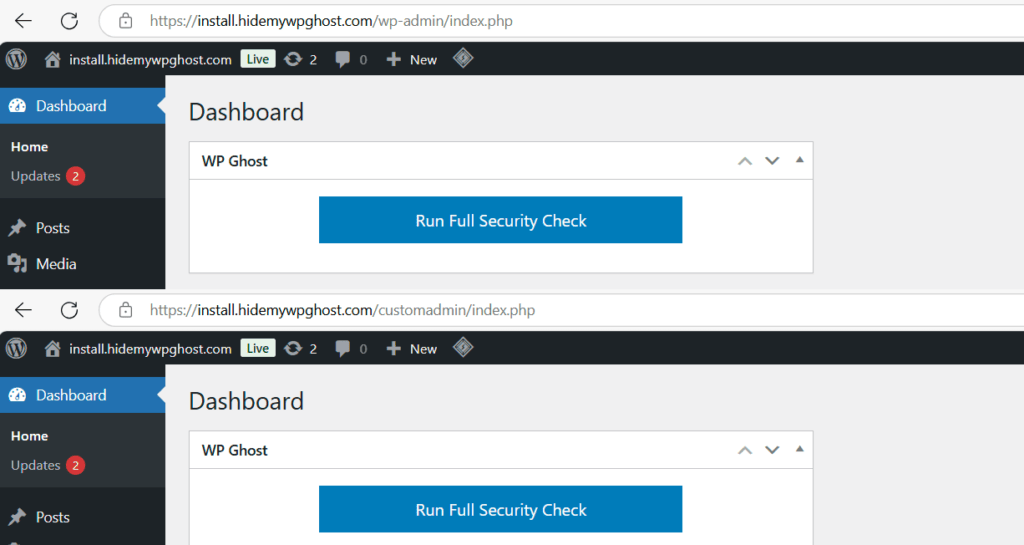Default Admin Visible Logged Users