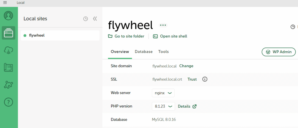 local flywheel panel