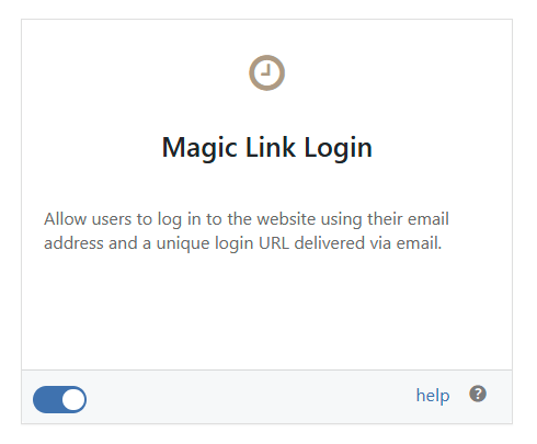 Magic link login feature