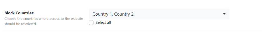 Block Specific Countries
