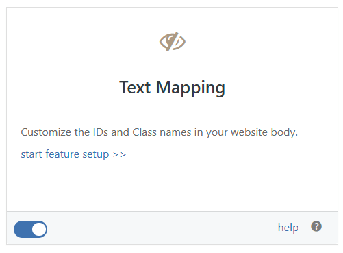 Activate Text Mapping