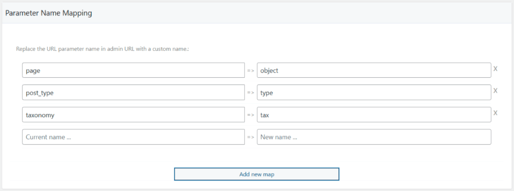 Parameter Name Mapping