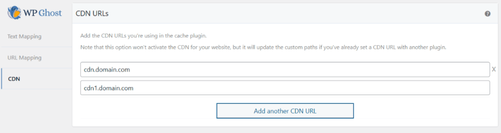 Add New CDN URL