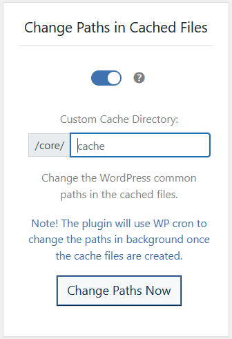 Set Custom Cache Directory