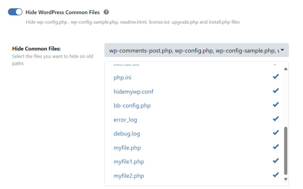 Hiding Multiple Custom Files in WP Ghost