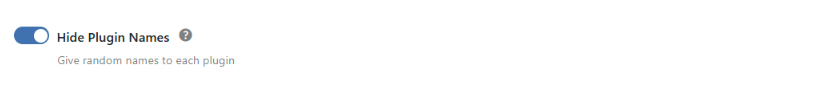 Hide Plugin Names