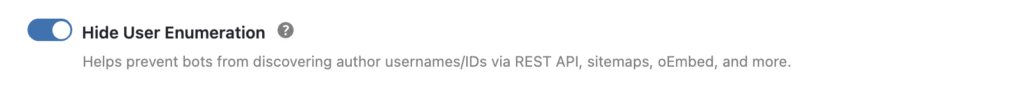Hide User Enumeration