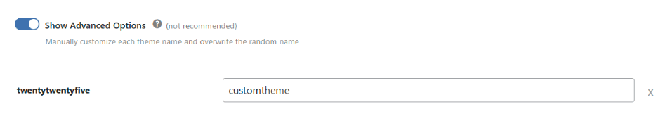 Customizing Theme Names