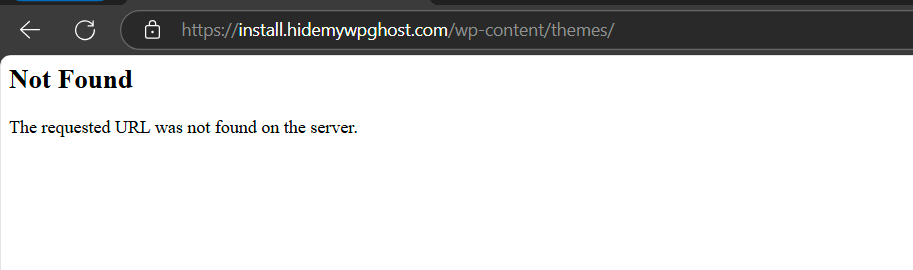 Show 404 error on themes path
