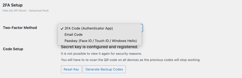 2FA User Select Method