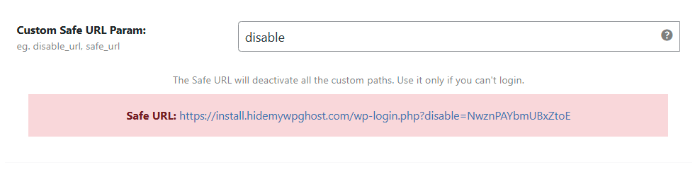 Custom Safe URL Param