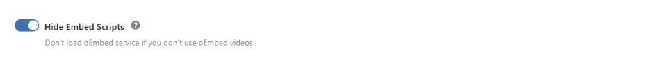 Hide Embed scripts