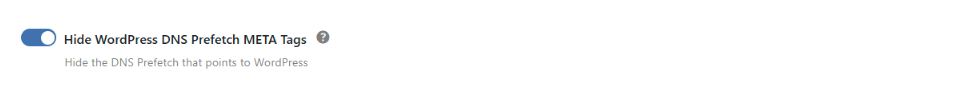 Hide WordPress DNS Prefetch META Tags