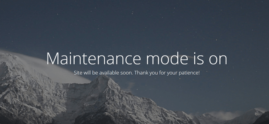 Use Maintenance Mode Plugin