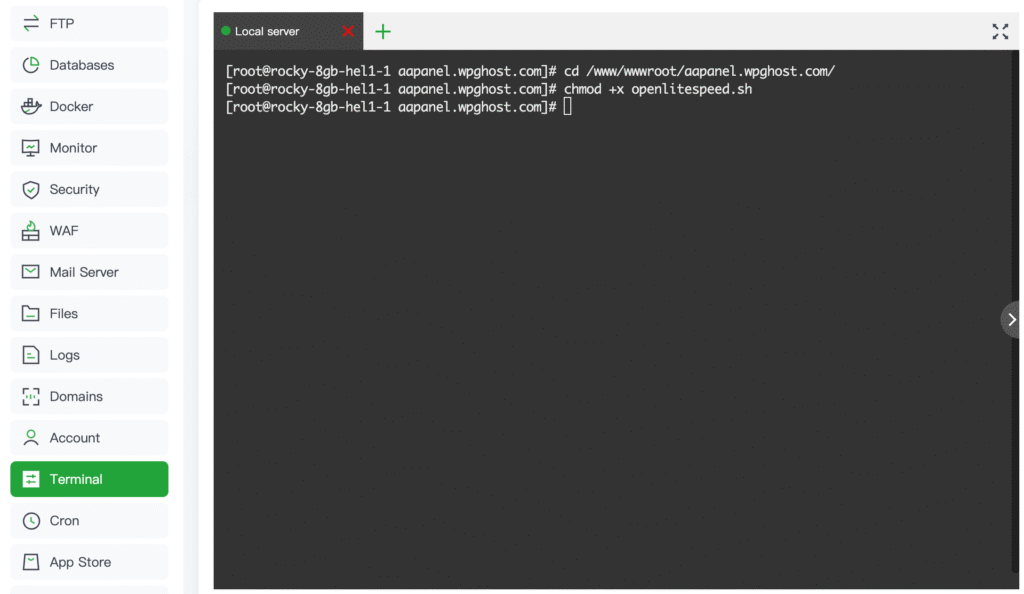 aaPanel make executable