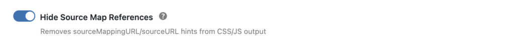 Hide Source Map References 