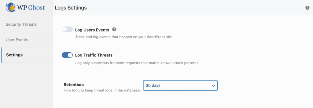 Security Threats Log