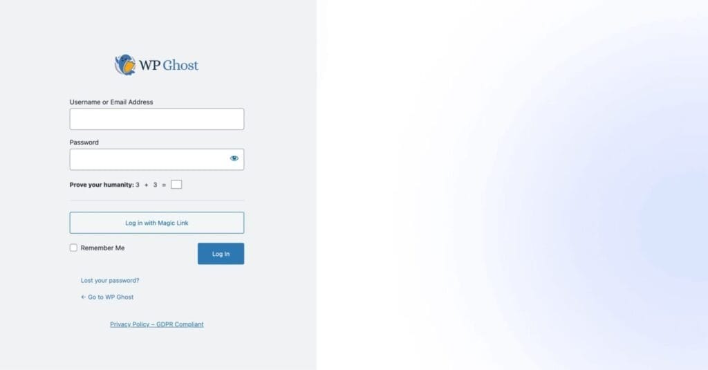 Login Page Layout Example
